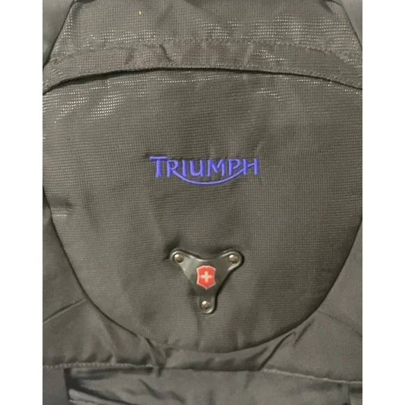 Triumph Motorcycles Victorinox Black Nylon Messenger Pack Bag New Fast Shipping